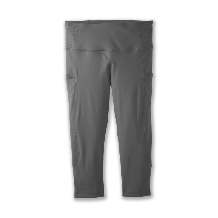 Brooks Method 1/2 Crop Women's Running Leggings - Steel/grey (41953-DTQU)